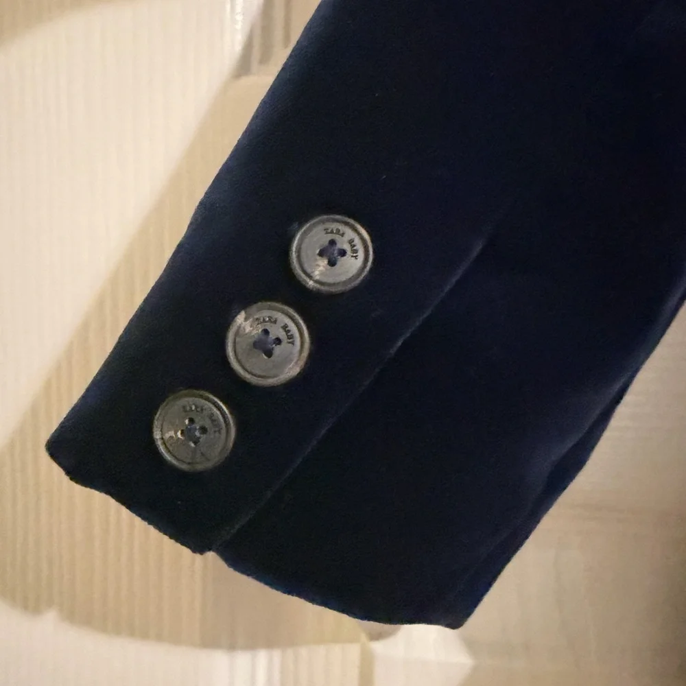 Zara Kids Midnight Blue Velvet Blaze Size 3-4Y